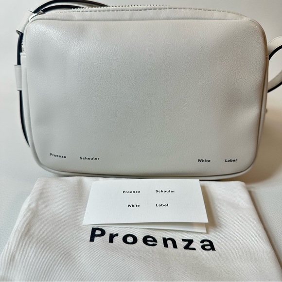 NEW PROENZA SHOULER WATTS LEATHER CAMERA BAG OFF WHITE/BLACK - Picture 6 of 13